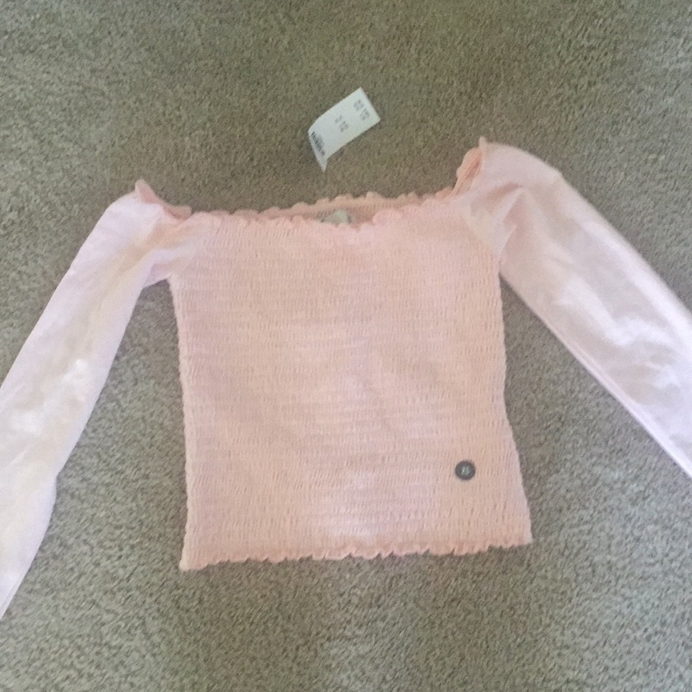 Pink off the shoulder top